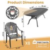 9-Piece Cast Aluminum Outdoor Dining Set: Oval Table, Stackable Chairs & Blue Cushions - All-Weather Patio Furniture for Your Backyard - 4 of 4
