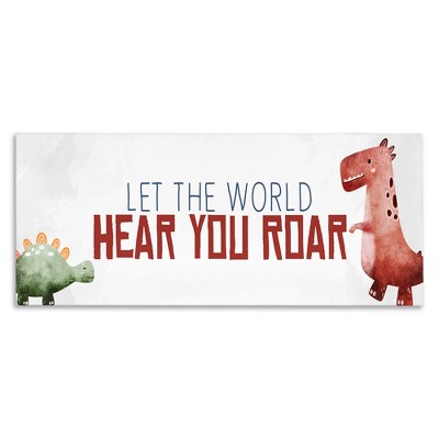 Stupell Industries Hear You Roar Dinosaurs, 40" x 17"
