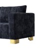 3-Seater Chenille Deep-Seat Sofa with Wide Armrests & Stainless-Steel Legs - 3 of 4
