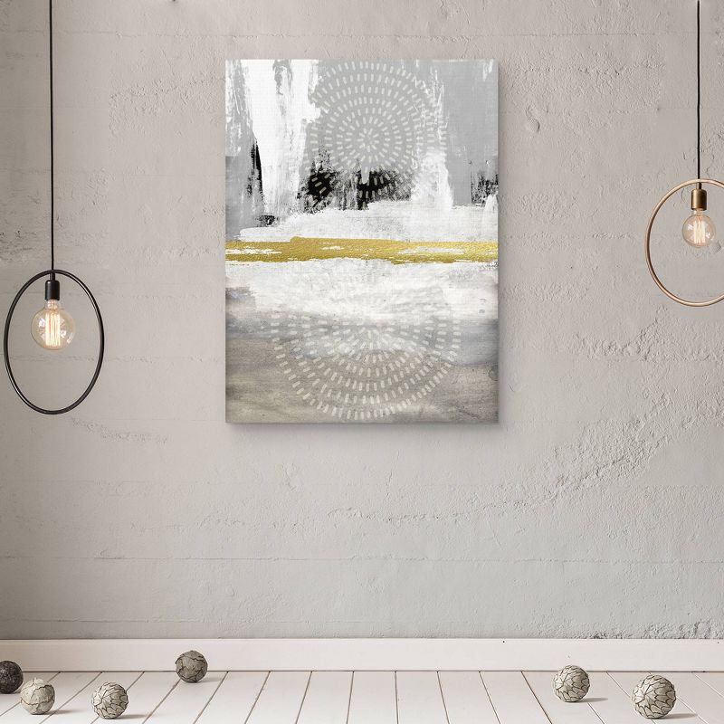30&#34; x 40&#34; Abstract by Nikki Chu Canvas Art Print Gray and White - Masterpiece Art Gallery, 3 of 6