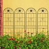 Lirago Black 4 pieces Weatherproof Multi-functional Outdoor Screen-Laser-Cut Galvanized Steel Panel 70.86"Hx19.68"Wx0.51"D - 2 of 4