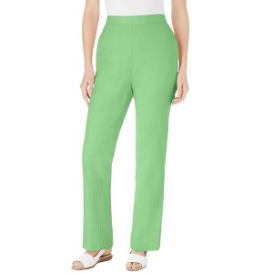 Woman Within Plus Size Tall Straight Leg Linen Pant - 1 of 4