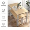 Aukfa Dining Table Set for 4, Kitchen Room Table Set with 2 Benches, 3-Piece Dining Chairs Set for Breakfast Nook, Original - 4 of 4