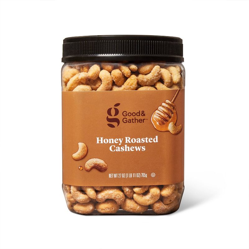 Honey Roasted Cashews - 27oz - Good &#38; Gather&#8482;, 1 of 5