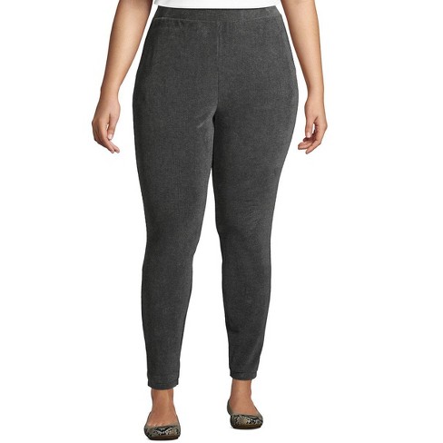 Lands' End Women's Plus Size Sport Knit High Rise Corduroy Leggings