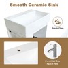 MAYEERTY 20" Bathroom Vanity Ceramic Sink MDF Storage Drawer Side Shelf Golden Handle Small Bathroom - 3 of 4