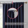 HLC.ME Hamilton 100% Full Blackout Lined Thermal Insulated Soundproof Window Curtain Rod Pocket Back Tab Panels, Set of 2 - 3 of 4