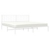 vidaXL King Metal Bed Frame with Headboard, Under Bed Storage, Noise Free, White, No Mattress - 4 of 4