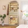 Besiost Shoe Cabinet with Wood Drawers, Closet Shoe Rack Organizer - - 2 of 4