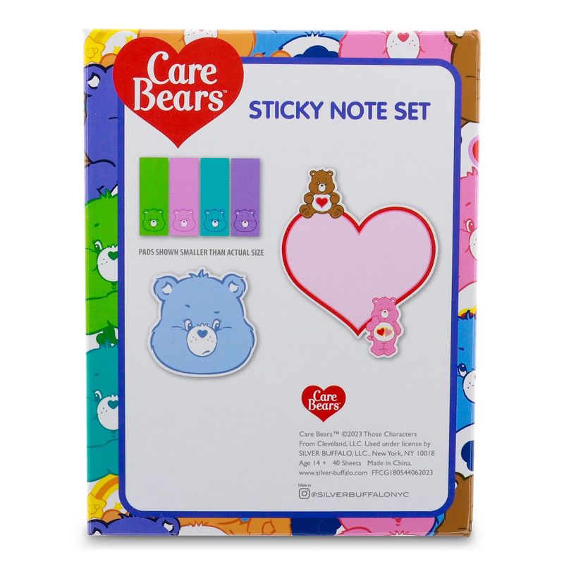 Silver Buffalo Care Bears Allover Print Sticky Note and Tab Box Set, 2 of 10