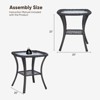 Buenhomino Patio Tables Wicker Side Table - Rattan End Table with Glass Top Square for Outdoor Outside Patio Porch Deck - 4 of 4