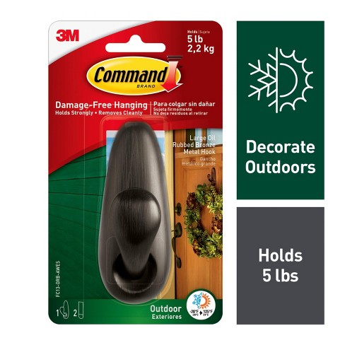 3M COMMAND Designer Hooks Large Medium Small With Strips Damage Free Hanging