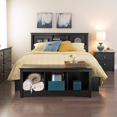 Sonoma Black 2-Drawer Nightstand with Nickel Knobs