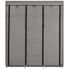vidaXL Wardrobe with Compartments and Rods Gray 59.1 in.x17.7 in.x68.9 in. Fabric - 3 of 4