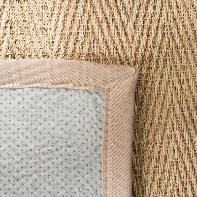 Natural Fiber Gray and Beige Seagrass Area Rug 2' x 3'