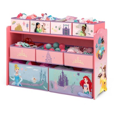 Delta Children Deluxe 9 Bin Design and Store Toy Organizer - Disney Princess