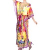 LA LEELA Women's Summer Dailywear Loose Caftan Boho Slit Dress One Size Abstract - 4 of 4