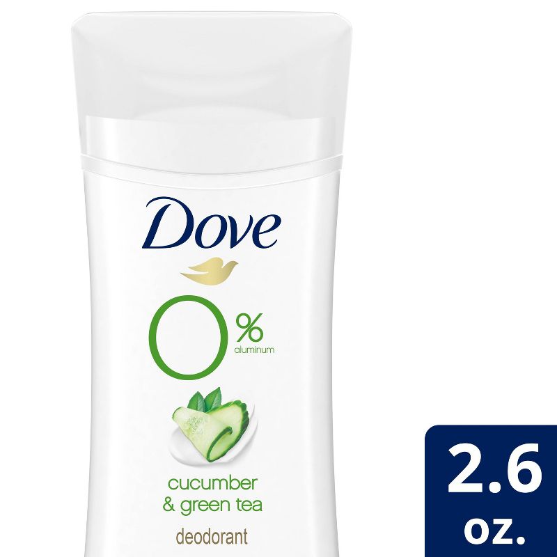Dove Beauty 0% Aluminum Cucumber &#38; Green Tea Deodorant Stick - 2.6oz, 1 of 9