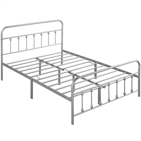 Yaheetech Iron Platform Bed Frame With High Headboard And Footboard ...