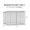 Aoodor Universal 10 x 10 ft. Gazebo Replacement Mosquito Netting Screen 4-Panel Sidewalls(Only Netting) - 3 of 4