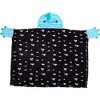 Pavilion Gift Company - Blue Snack Monster - 30" x 40" Coral Fleece Hooded Blanket - Throw Blankets - 4 of 4