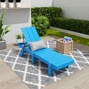 WestinTrends Ashore Modern Poly Reclining Chaise Lounge With Wheels - 2 of 4