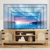 Homhougo Rattan TV Stand for Living Room, Boho Entertainment Center with Rattan Door and Adjustable Shelves Natural - 3 of 4