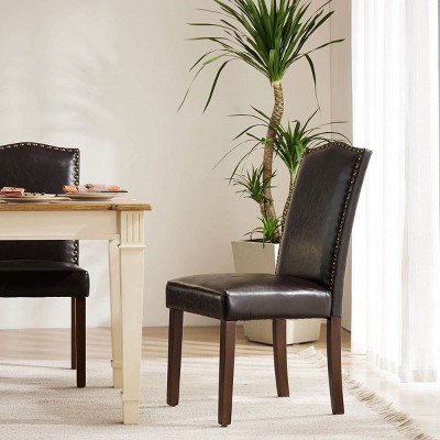 Modern Fabric Dining Chairs Set of 2,Armless Upholstered Dining Room Chairs,Side Chairs,Wooden Restaurant Kitchen Dining Chairs-Cuddlewood