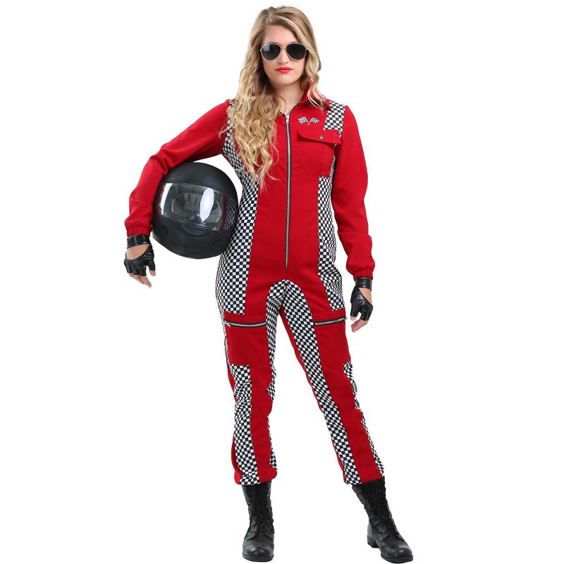 HalloweenCostumes.com Racer Jumpsuit Costume for Women, 5 of 6