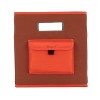 Contrast Pocket Brown/Orange 11" Teen Storage Bin - 2 of 4