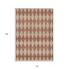 Orange And Copper Geometric Washable Indoor Outdoor Area Rug - 3 of 4