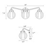 LNC Amarantiser 22-in 3-Lights Polished Gold with Clear Glass Modern/Contemporary Bathroom Vanity Lights - 3 of 4