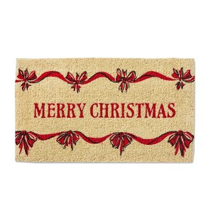tag Merry Christmas Bows Coir Mat - 1 of 1