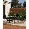 Set of 4 Outdoor Stackable Patio Chairs - High-Back Metal Frame with Durable Textilene Fabric - Perfect for Lawn, Backyard, Deck, and Garden - 4 of 4