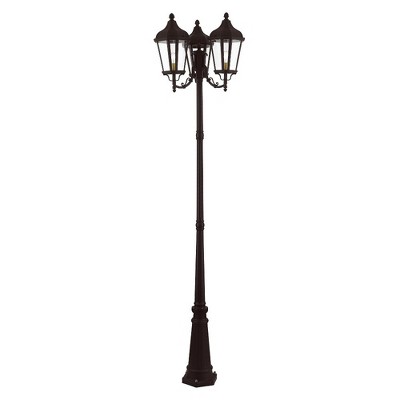 Livex Lighting Morgan 3 - Light Post Light In Bronze : Target