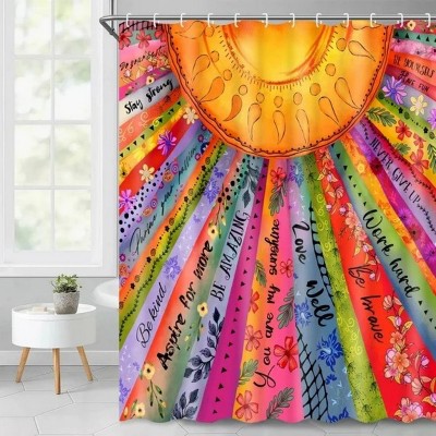 LunaLulinlk Colorful Sunshine Waterproof Fabric Shower Curtain