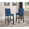 Dexmalle Set of 2 Fabric Bar Stools with Nailhead Trim - 2 of 4