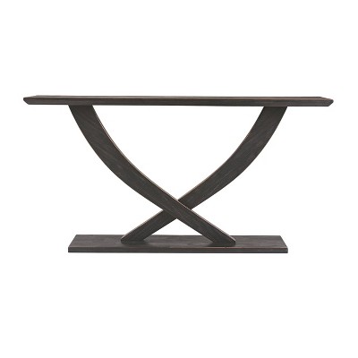 Rasmus Black Charcoal Acacia Wood Console Table