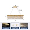 Siljoy Modern Crystal Chandelier, K9 Rectangular Chandelier, Luxury Pendant Ceiling Light for Dining Room Kitchen Island - 2 of 4
