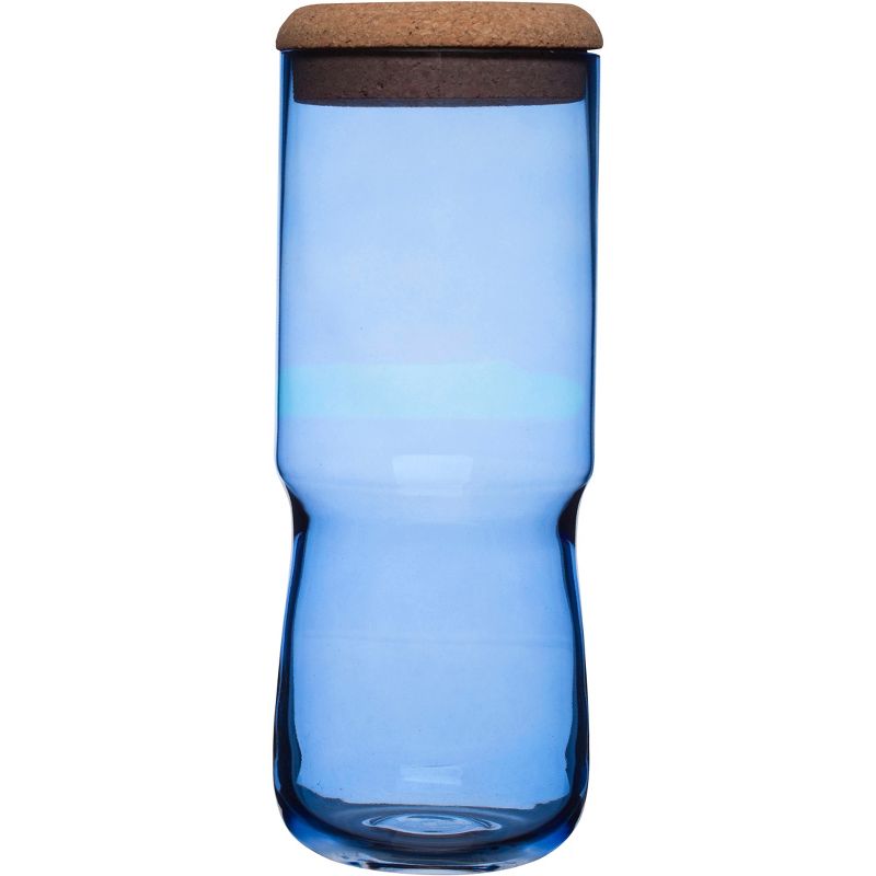 Sagaform Aqua Large Glass Vase Jar with Cork Lid, 1 of 2