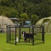LAOTIES 32" Metal Dog Playpen,8-Panel Foldable Pet Fence with Door,Indoor And Outdoor Exercise Pen for Small,Medium And Large Dogs - 2 of 4