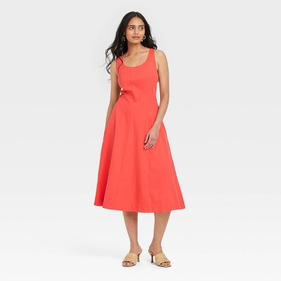 Women's Corset Midi A-Line Dress - A New Day™