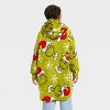 Boys' The Grinch Oversized Plush Hooded Sweatshirt - Green - 2 of 3