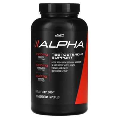 JYM Supplement Science Alpha, Testosterone Support, 180 Vegetarian Capsules