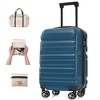 YONWAY 20-Inch Hardshell ABS Sets, Checked Spinner Luggage Set Lightweight Travel Luggage with Foldable Duffel Bag - 3 of 4
