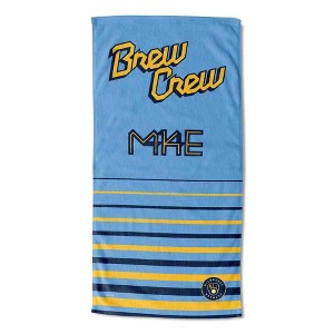 MLB Milwaukee Brewers City Connect Beach Towel 30x60 Inches - 1 of 2