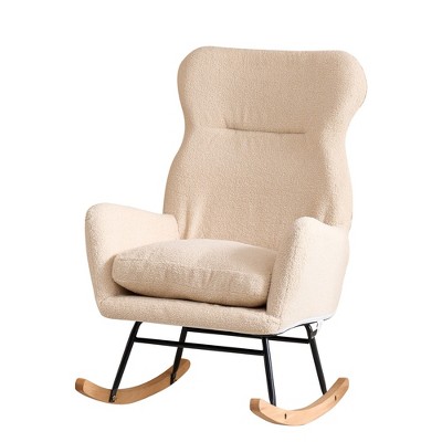 GlasFlength Accent Chairs Modern Lounge Chair with Streamlined Comfort for Living Room or Reading Nook, Beige,29.5”*26.7”*40.1"