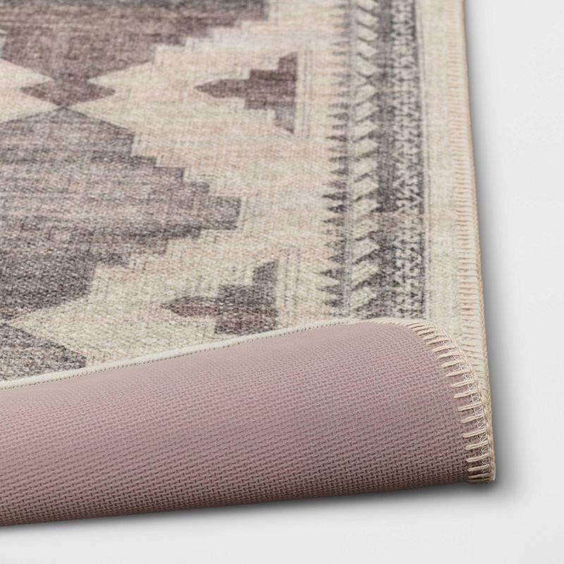 Cromwell Washable Printed Persian Style Rug Tan - Threshold™, 5 of 12