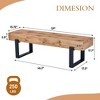 NicBex Rectangle Dining Bench,59 inch Farmhouse Table Bench for Living Room,Entryway,Kitchen - 3 of 4