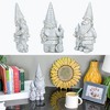 NAT & JULES Gnome 12 inch Resin Stone Garden Statue (Gnome and Dog) - 3 of 4